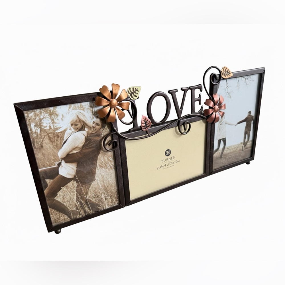 Home Accent Decor Tabletop Love Metal Photo Frame